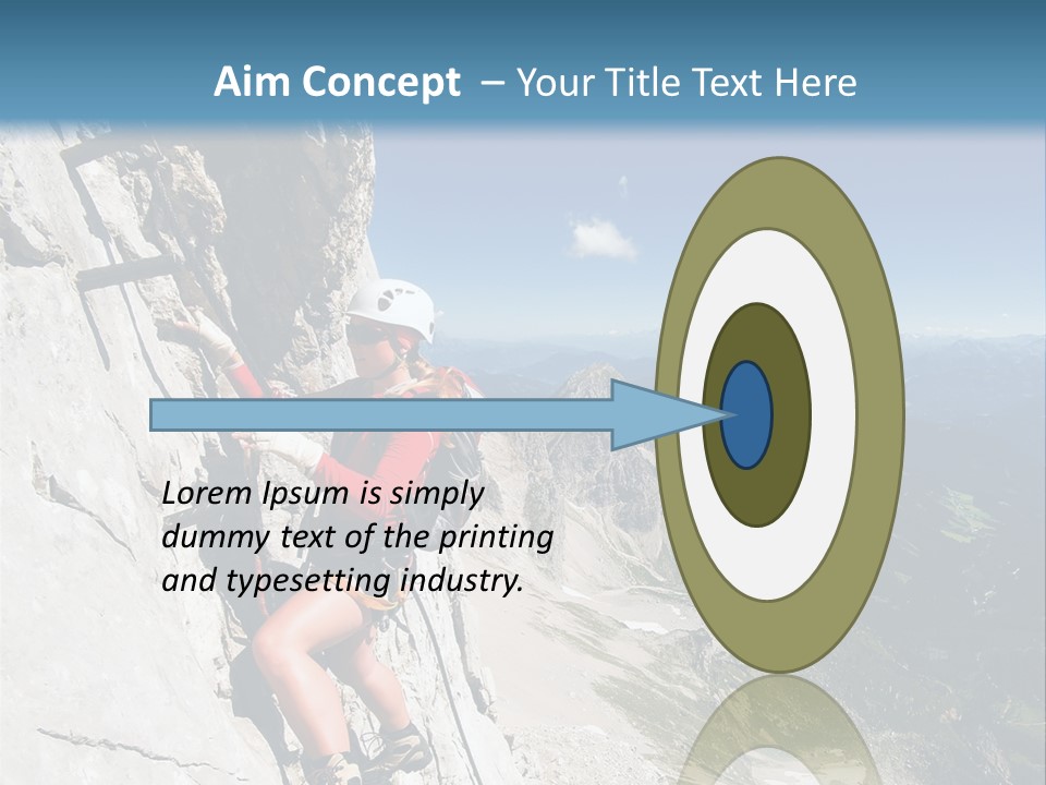 Girl Climbing Mountains PowerPoint Template