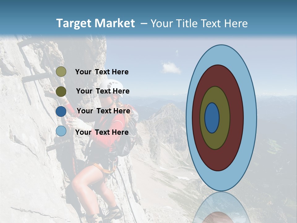 Girl Climbing Mountains PowerPoint Template