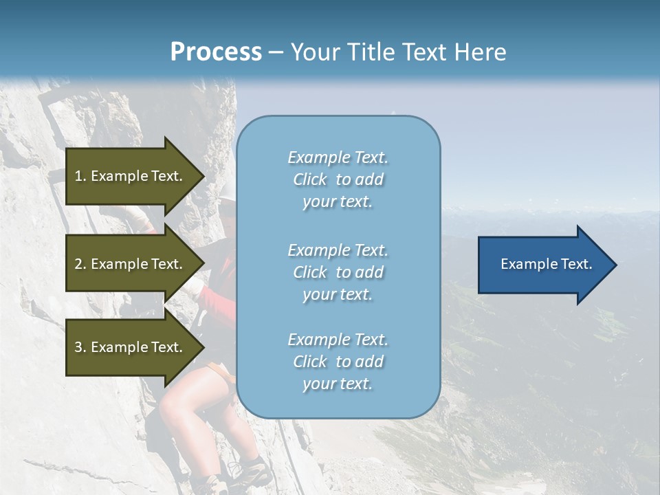 Girl Climbing Mountains PowerPoint Template