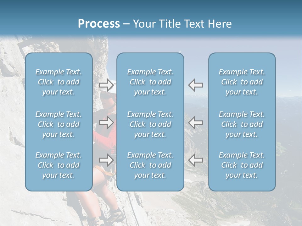 Girl Climbing Mountains PowerPoint Template