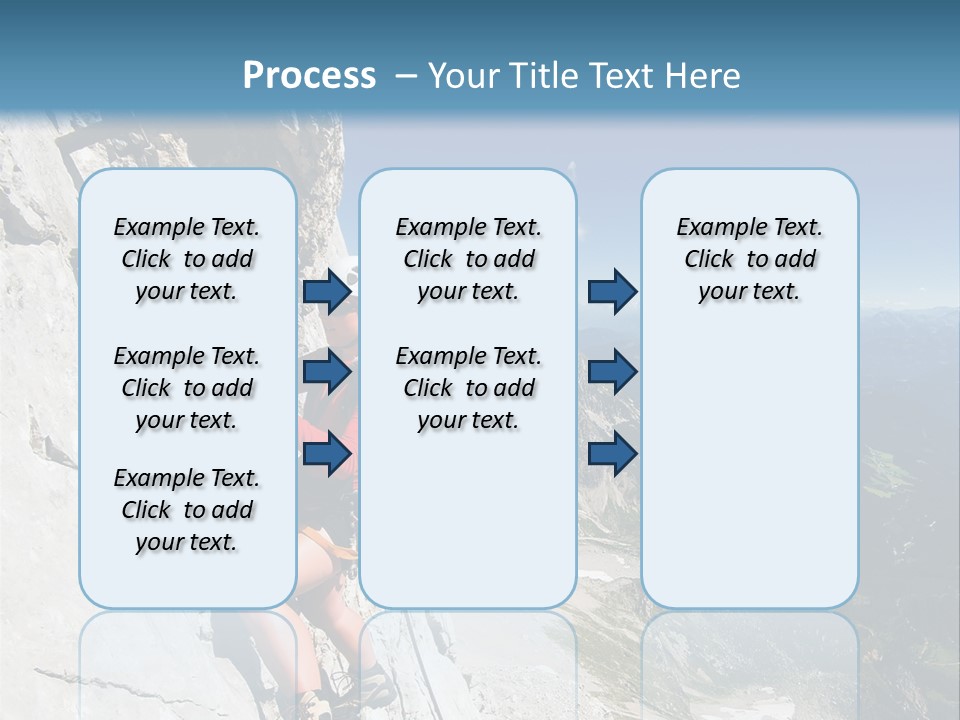 Girl Climbing Mountains PowerPoint Template