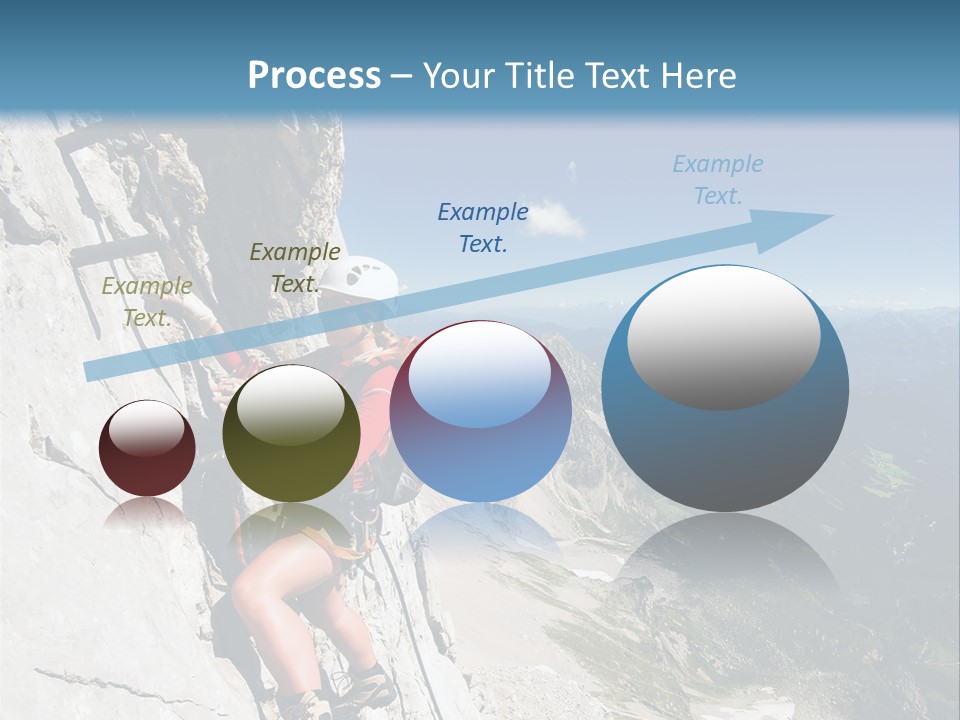 Girl Climbing Mountains PowerPoint Template