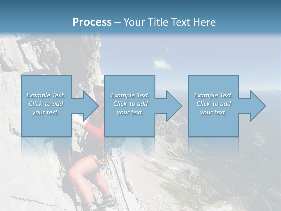 Girl Climbing Mountains PowerPoint Template
