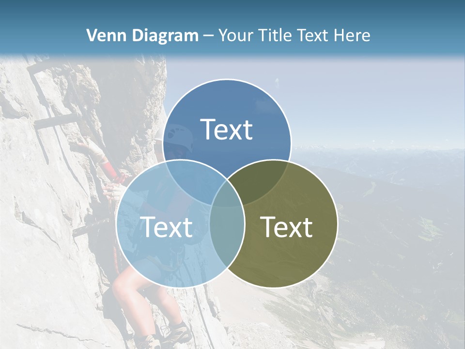 Girl Climbing Mountains PowerPoint Template