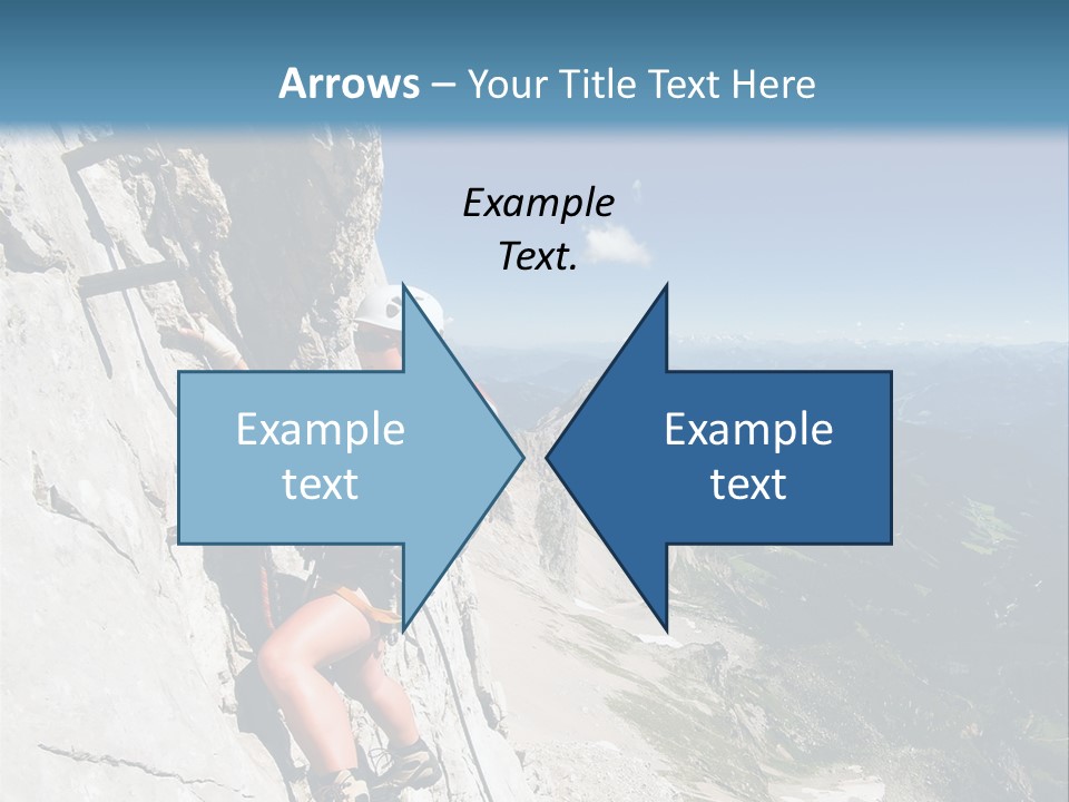 Girl Climbing Mountains PowerPoint Template