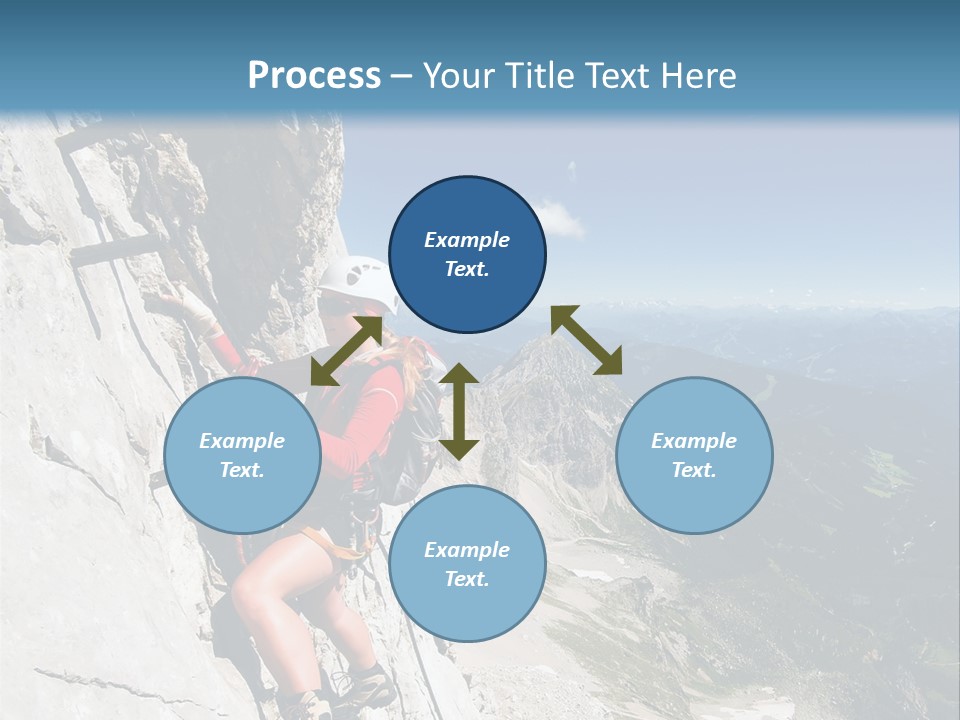 Girl Climbing Mountains PowerPoint Template