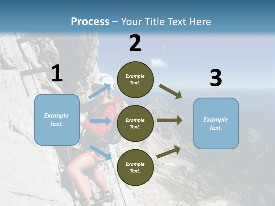 Girl Climbing Mountains PowerPoint Template