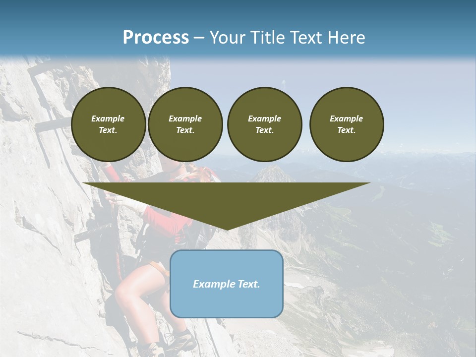 Girl Climbing Mountains PowerPoint Template