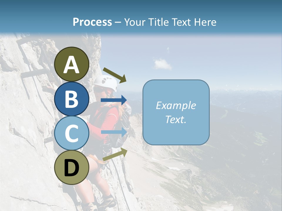 Girl Climbing Mountains PowerPoint Template