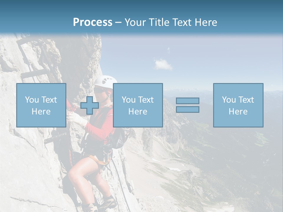 Girl Climbing Mountains PowerPoint Template