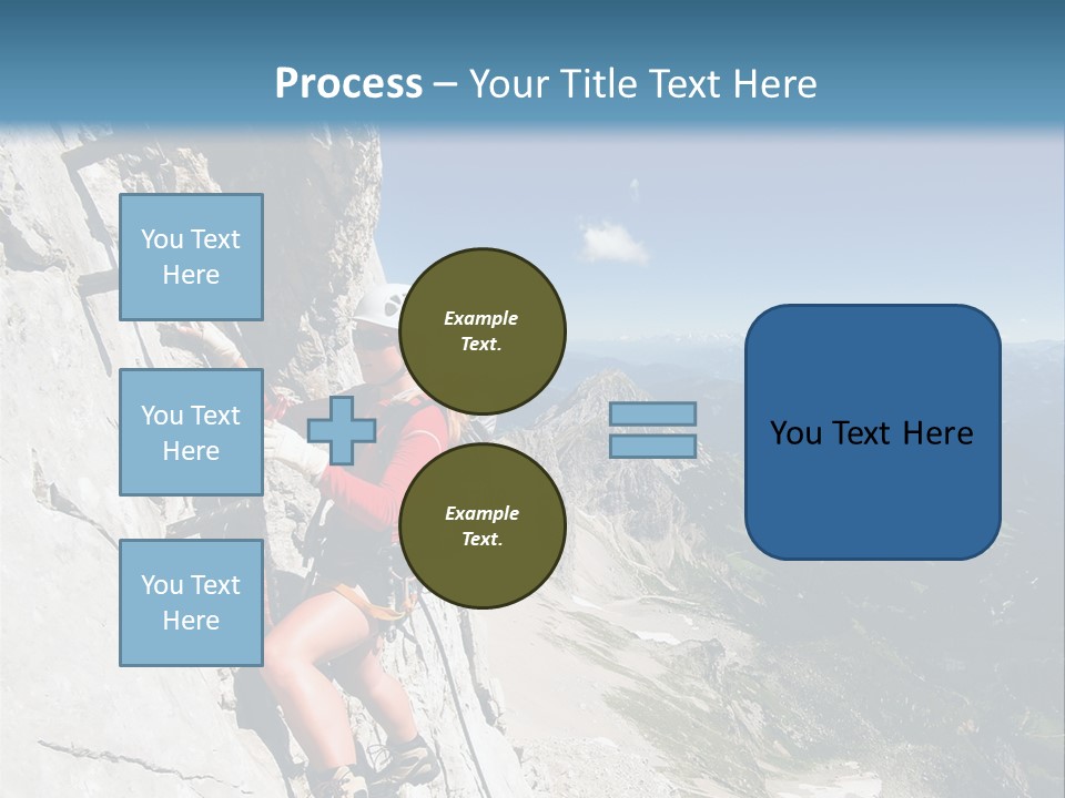 Girl Climbing Mountains PowerPoint Template