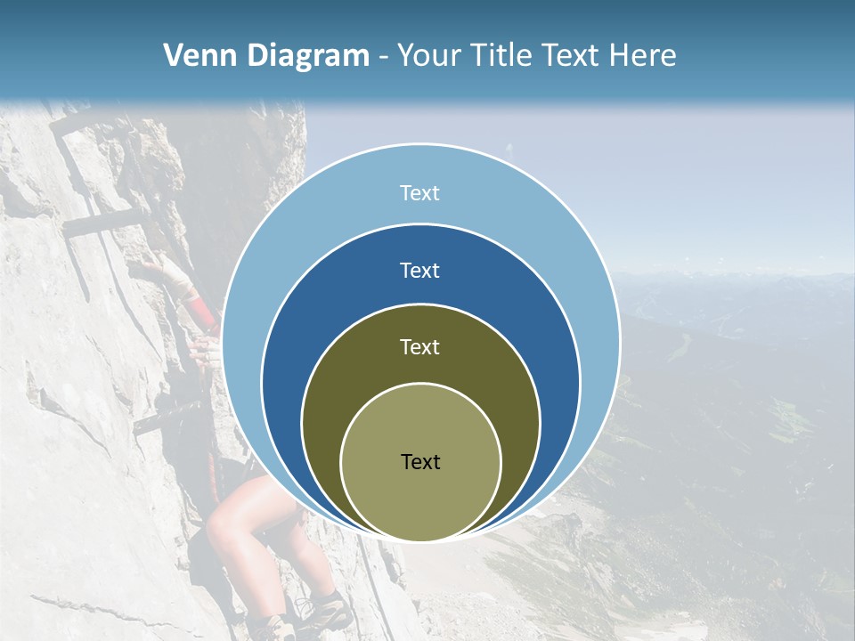 Girl Climbing Mountains PowerPoint Template
