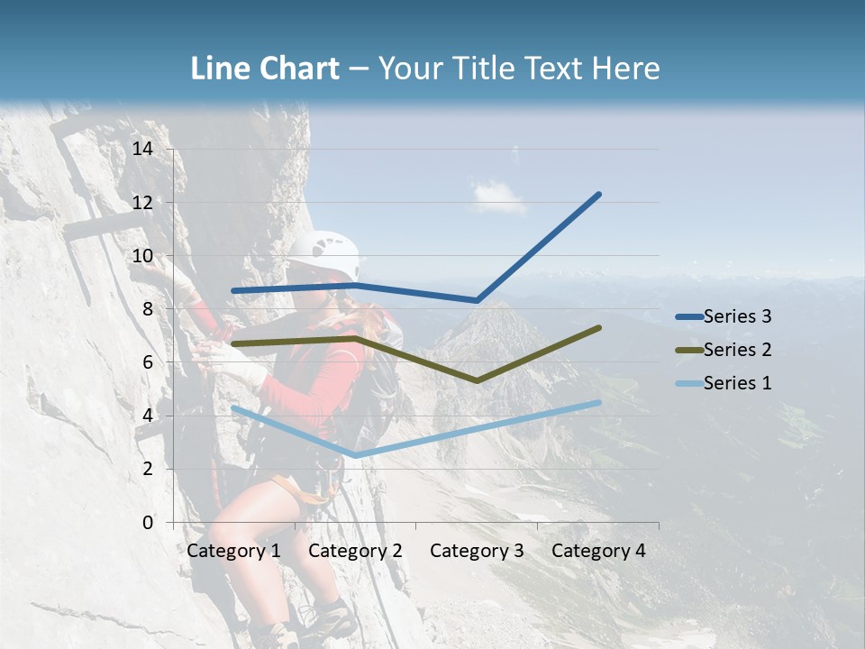 Girl Climbing Mountains PowerPoint Template
