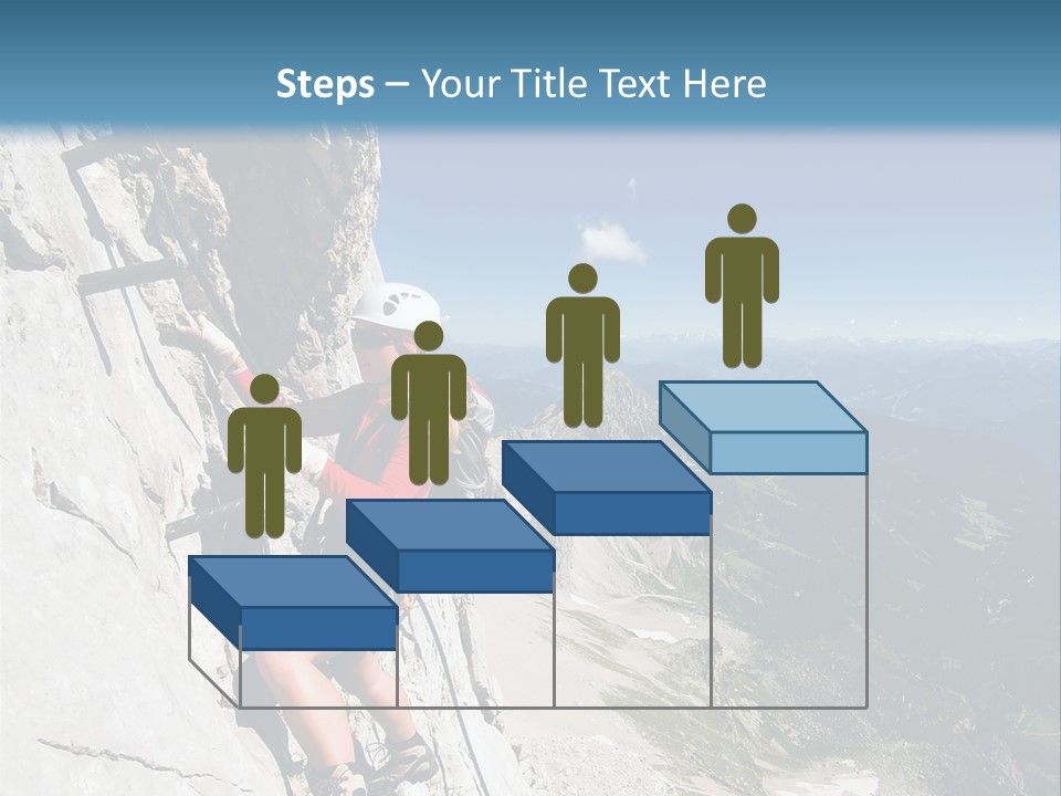Girl Climbing Mountains PowerPoint Template