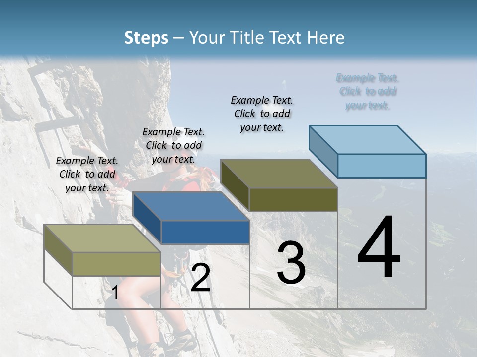 Girl Climbing Mountains PowerPoint Template