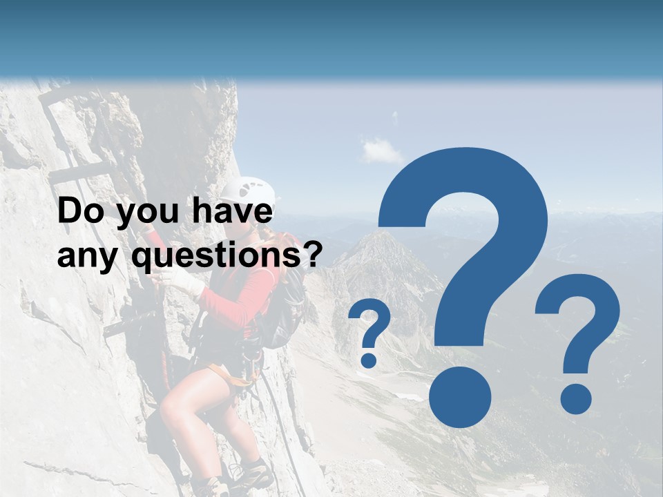 Girl Climbing Mountains PowerPoint Template