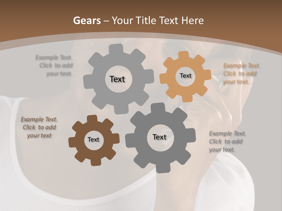 Baby Sleeps On His Hand PowerPoint Template