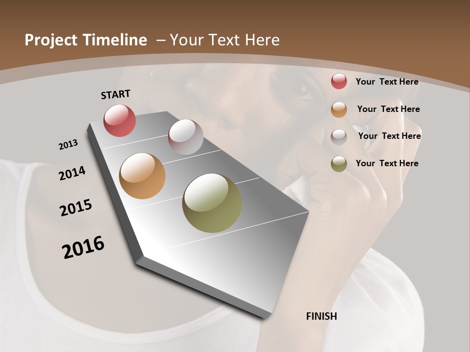 Baby Sleeps On His Hand PowerPoint Template