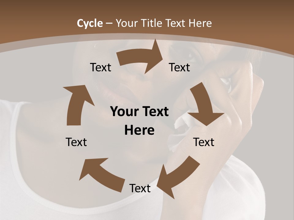 Baby Sleeps On His Hand PowerPoint Template