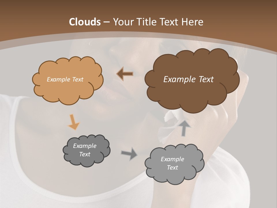 Baby Sleeps On His Hand PowerPoint Template