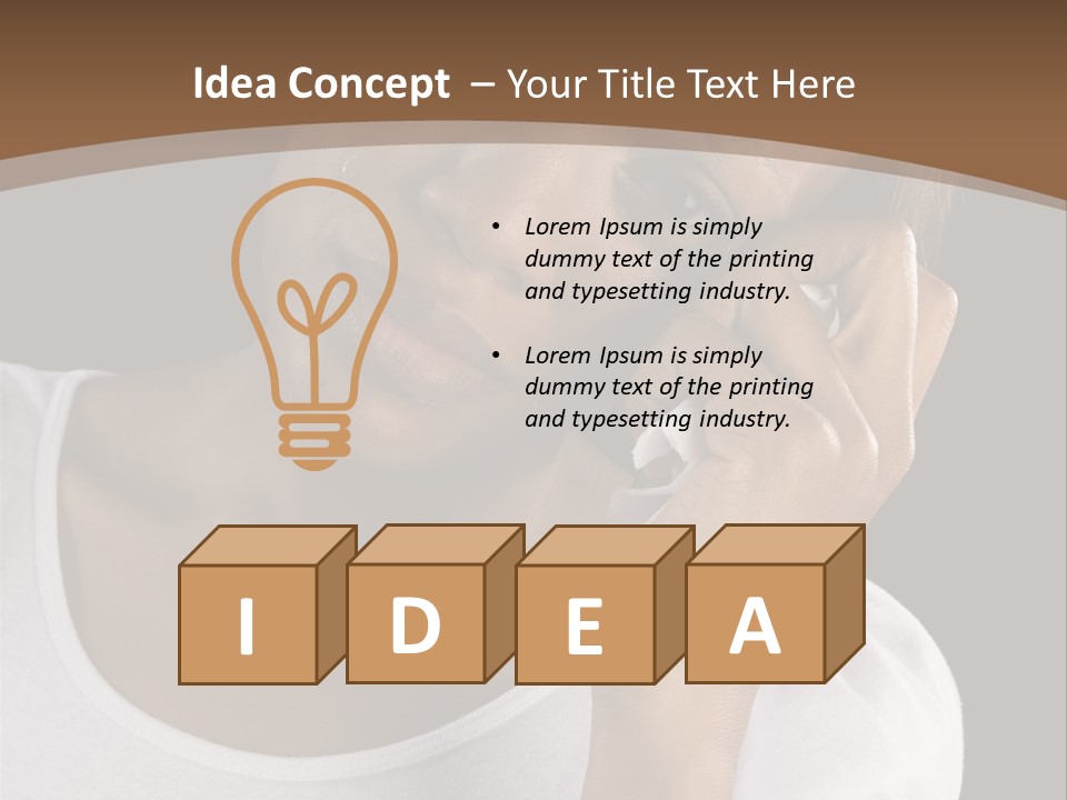 Baby Sleeps On His Hand PowerPoint Template