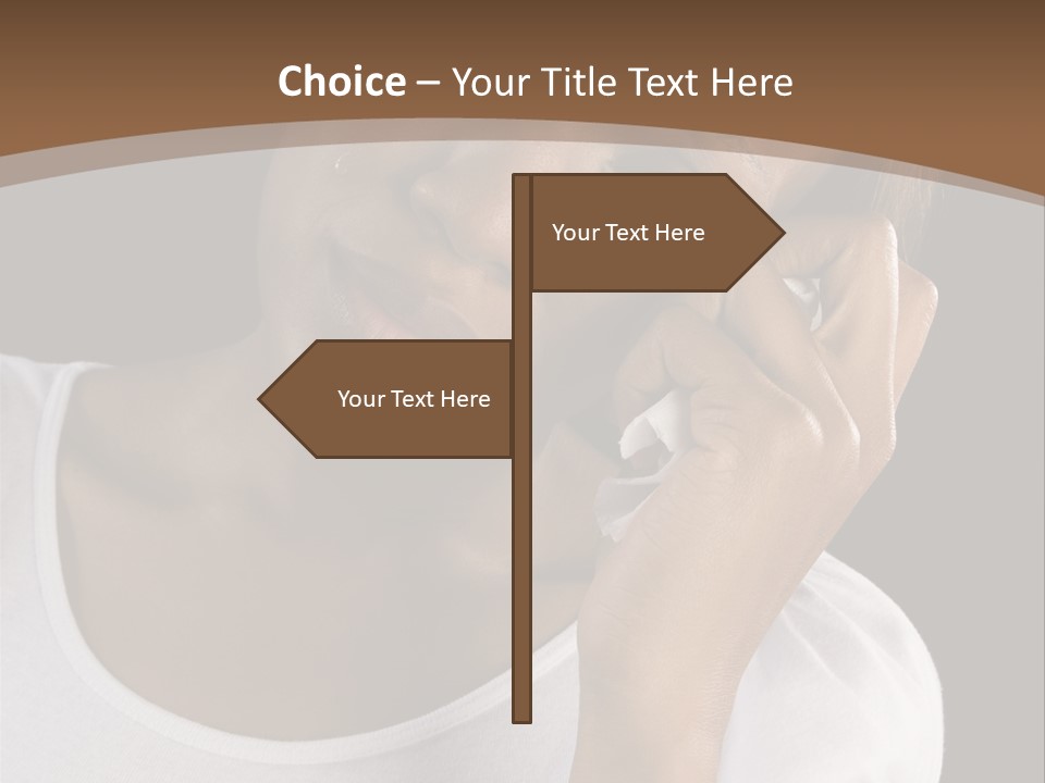 Baby Sleeps On His Hand PowerPoint Template