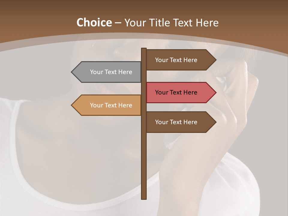 Baby Sleeps On His Hand PowerPoint Template