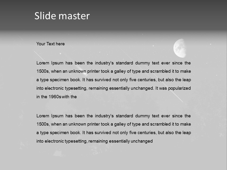 Meteoric Shower In The Night PowerPoint Template