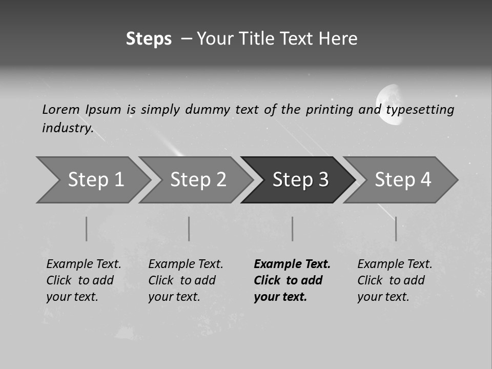 Meteoric Shower In The Night PowerPoint Template