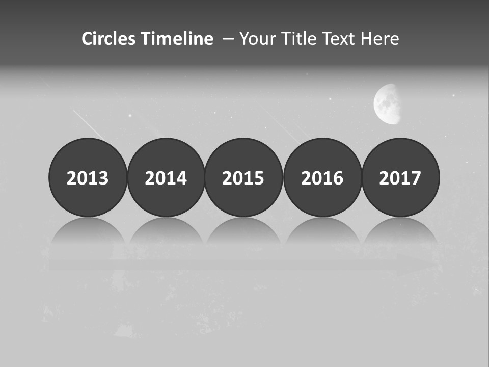 Meteoric Shower In The Night PowerPoint Template