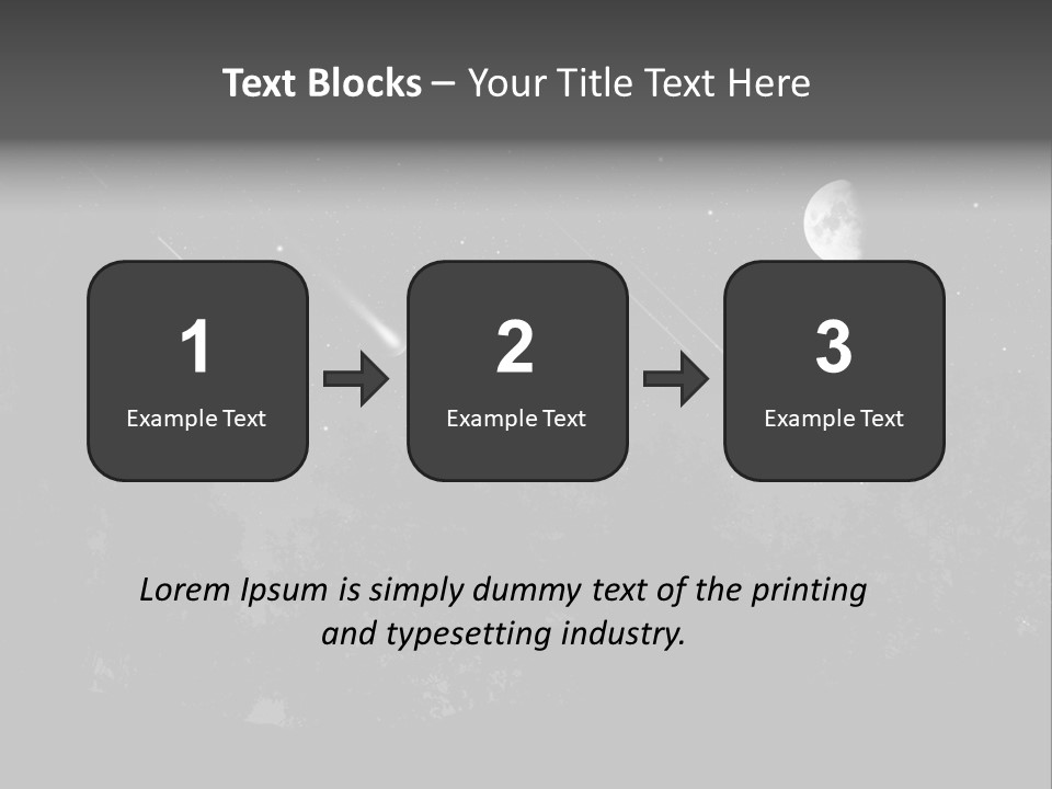 Meteoric Shower In The Night PowerPoint Template