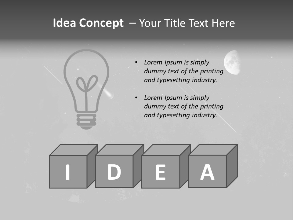 Meteoric Shower In The Night PowerPoint Template