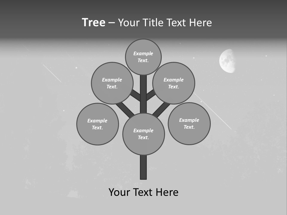 Meteoric Shower In The Night PowerPoint Template