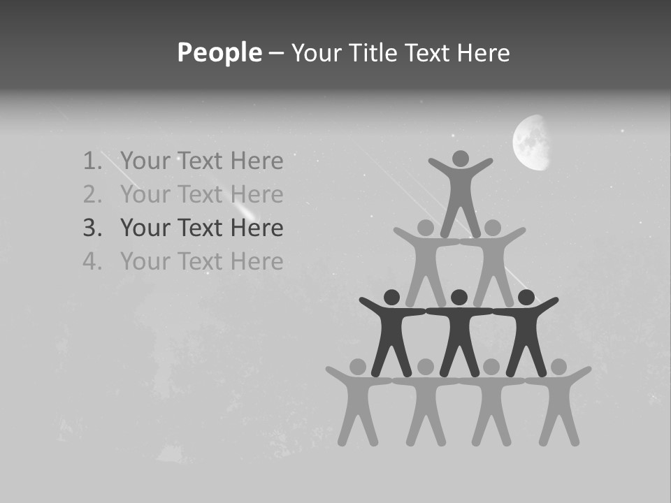 Meteoric Shower In The Night PowerPoint Template