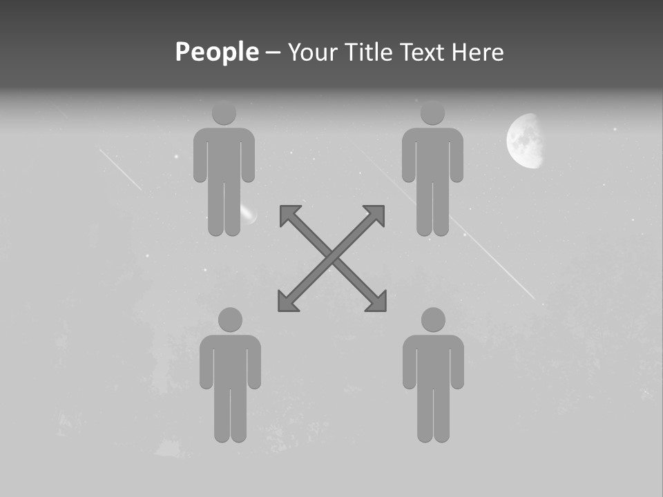 Meteoric Shower In The Night PowerPoint Template