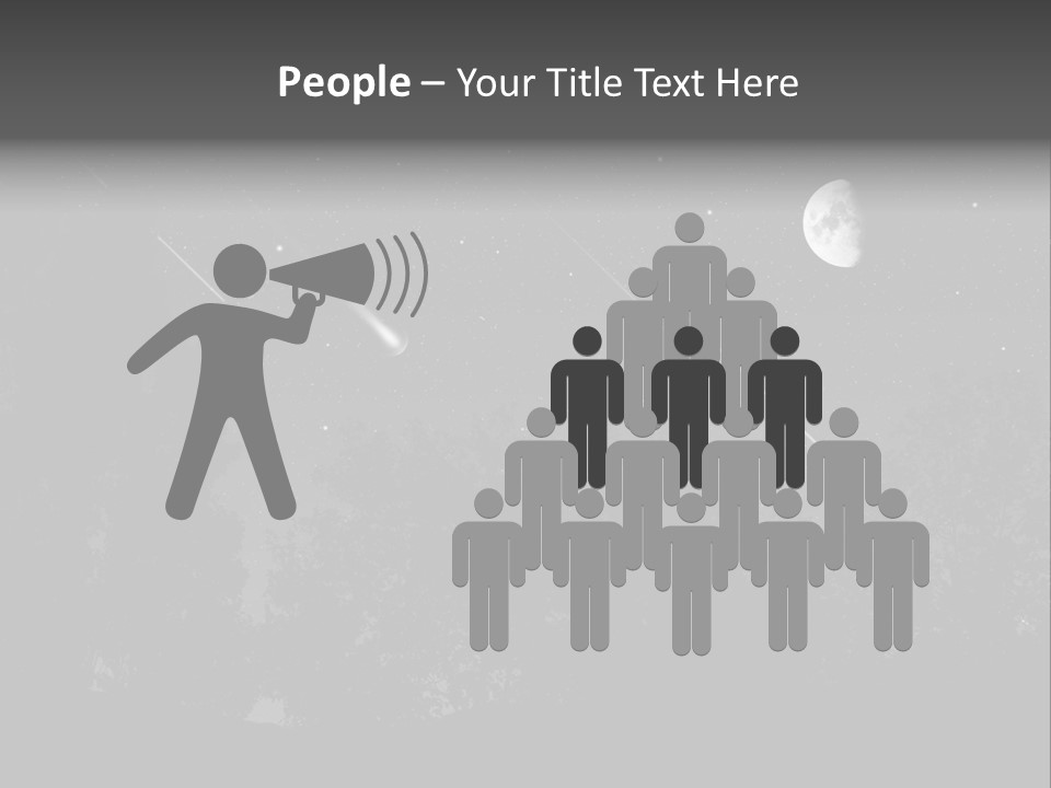 Meteoric Shower In The Night PowerPoint Template