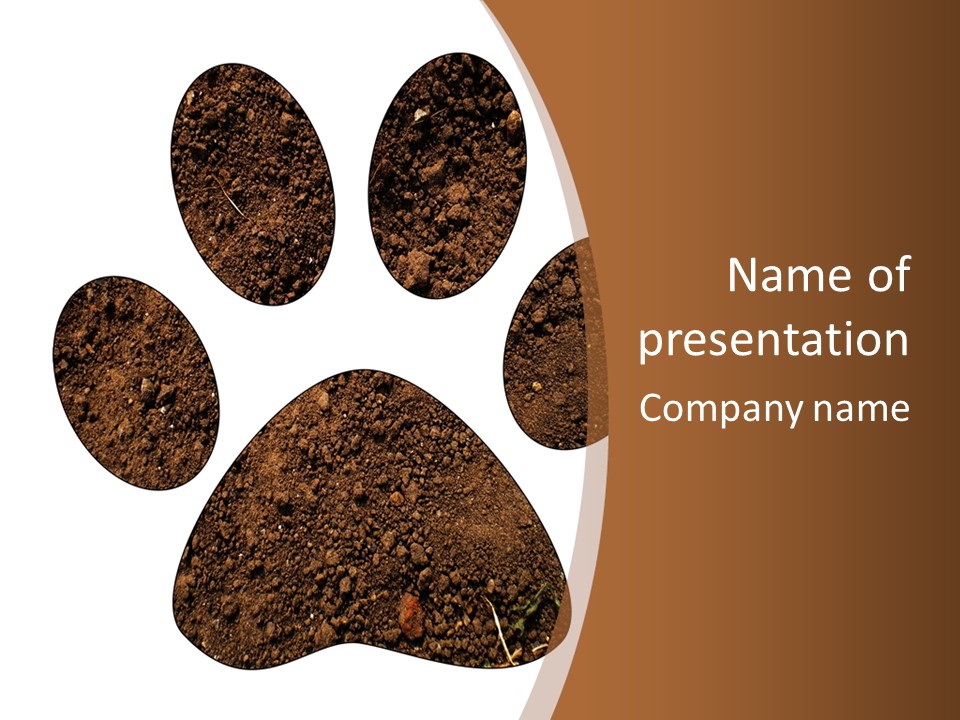 Soil Paw Print PowerPoint Template