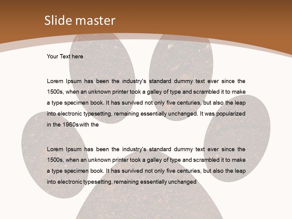 Soil Paw Print PowerPoint Template