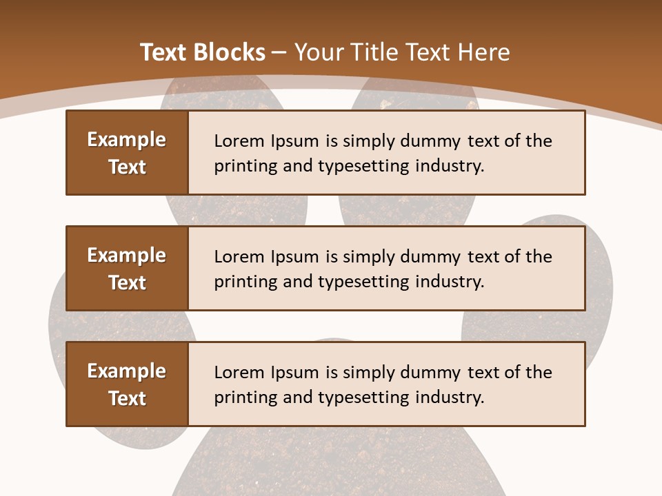 Soil Paw Print PowerPoint Template