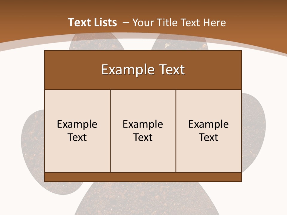 Soil Paw Print PowerPoint Template