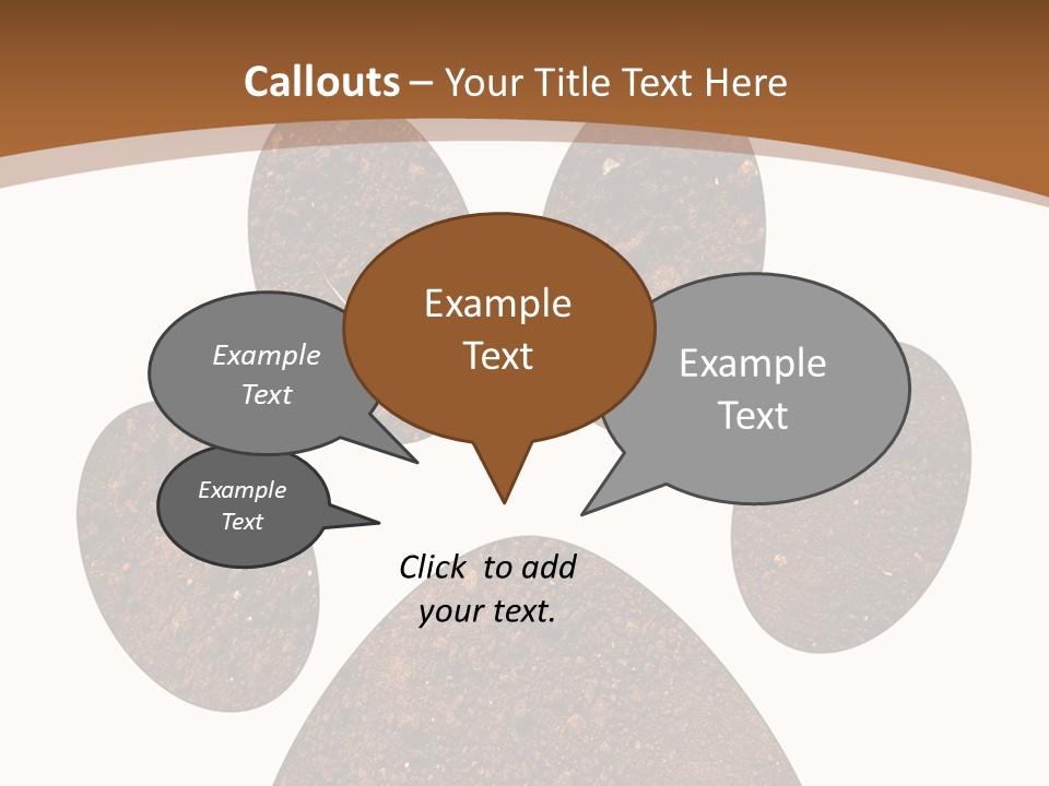 Soil Paw Print PowerPoint Template