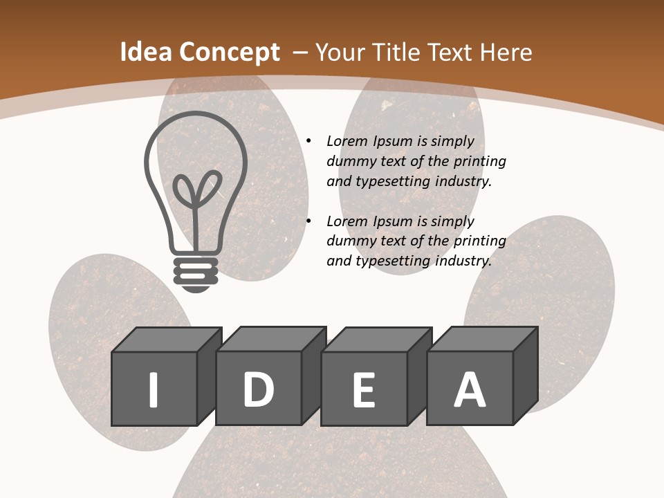 Soil Paw Print PowerPoint Template
