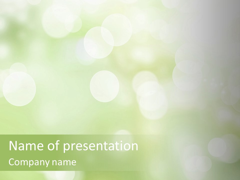 Beautiful Nature Bokeh PowerPoint Template