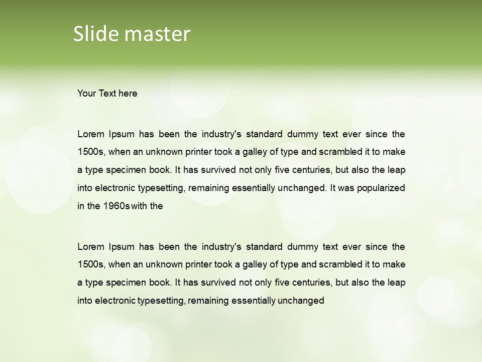 Beautiful Nature Bokeh PowerPoint Template