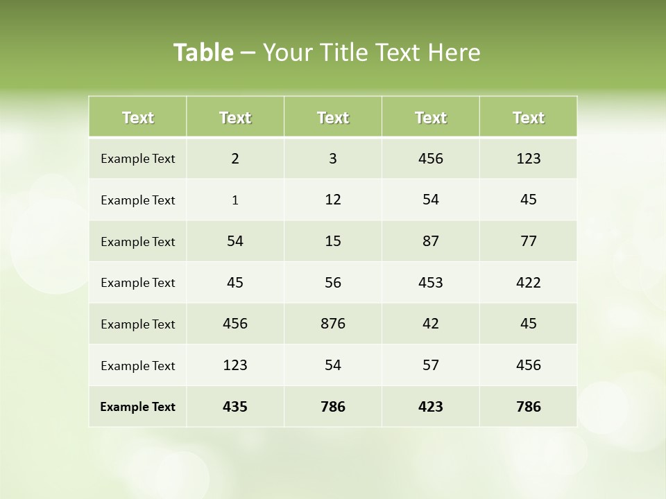 Beautiful Nature Bokeh PowerPoint Template