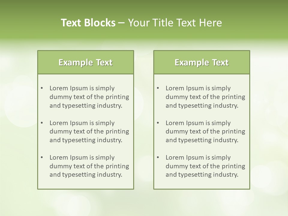 Beautiful Nature Bokeh PowerPoint Template