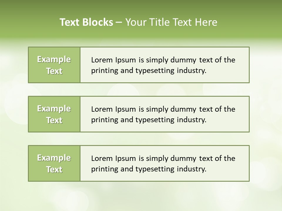 Beautiful Nature Bokeh PowerPoint Template