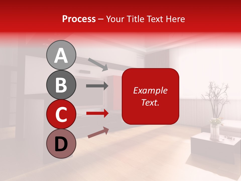 Modern Drawing Room A Room Exclusive Design 3D Image PowerPoint Template