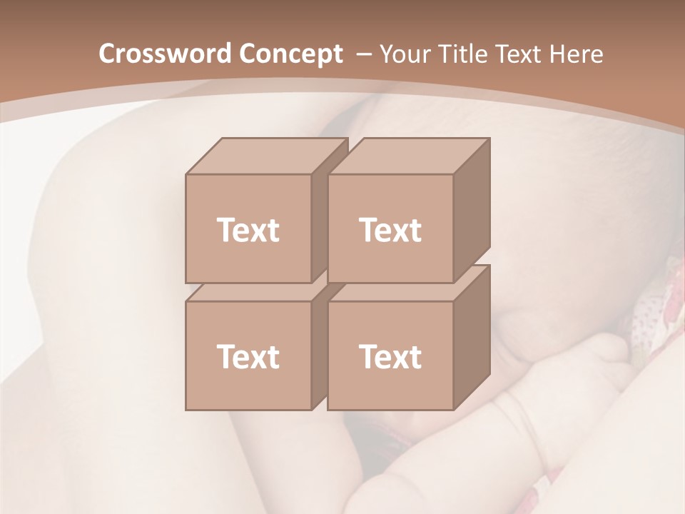 Baby Sleeps On His Hand PowerPoint Template