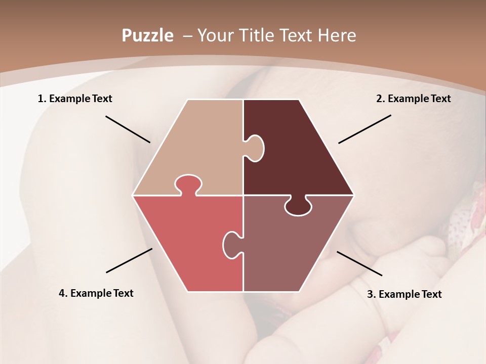 Baby Sleeps On His Hand PowerPoint Template